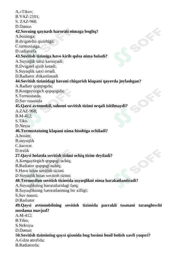 Avtomobil va yo'l harakati qoidalari 6