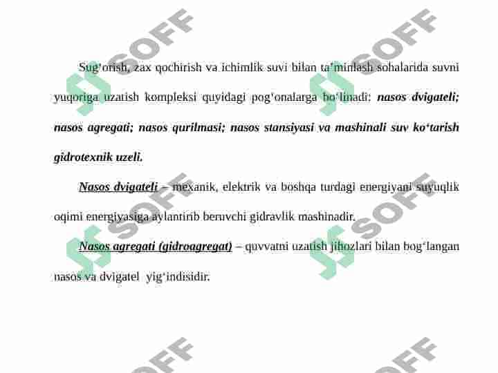Nasoslar va ularni ishlash prinsipi bo'yicha tasniflash 6