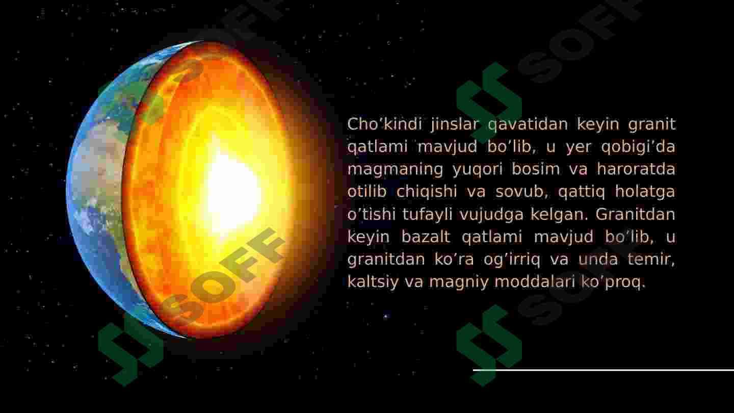 Yerning ichki tuzulishi 6