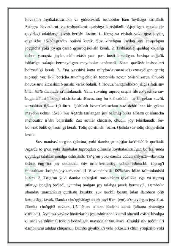 Hovuzlarni tabiiy mahsuldorligini aniqlash. 6