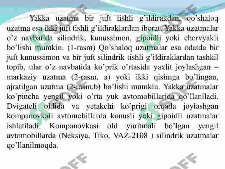 Asosiy uzatma 6