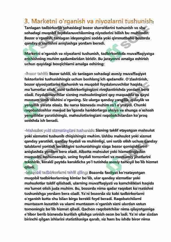 (0)Noldan Biznes Boshlash 6