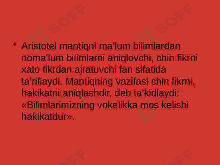 Mantiq bilish nazariyasining tarkibiy qismi 6