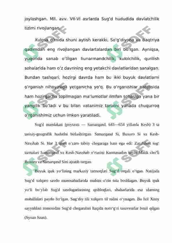 Sug’d va Toxariston mahalliy voha davlatlarining tashkil topishi 6