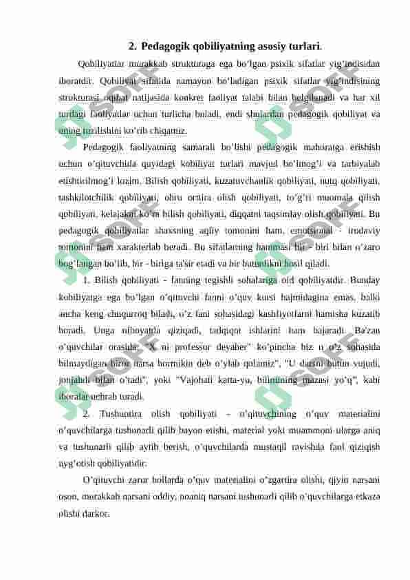 O’qituvchi kasbiy faoliyatida pedagogik qobiliyatning ahamiyati 6