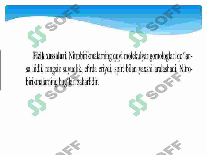 Nitrobirikmalar haqida tushuncha 6