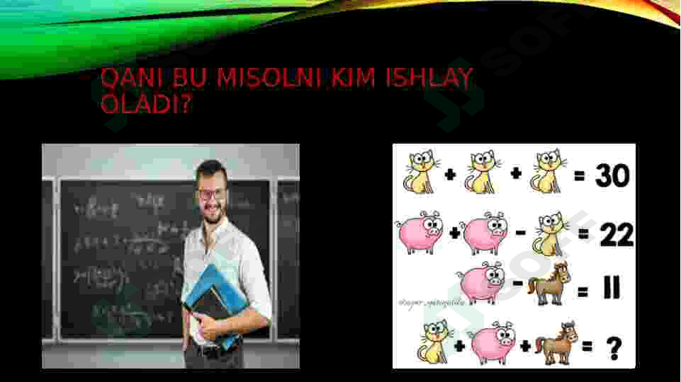 Boshlang’ich  sinflarda matematik boshqotirmalar 3 6