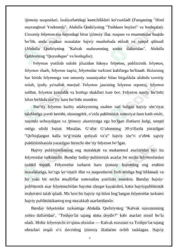 Felyeton va pamfletning media olamidagi o'rni boʻyicha tahlil 6