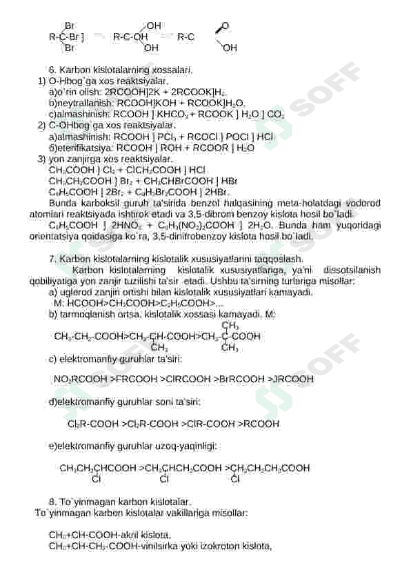 Organik kimyodan qoʻllanma 6