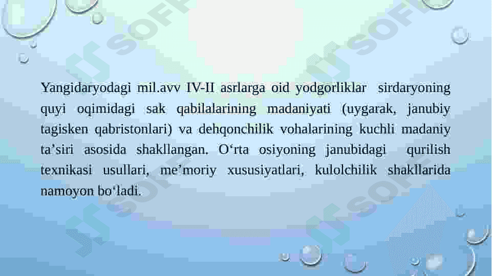 Sirdaryoning quyi oqimi antik davri 6