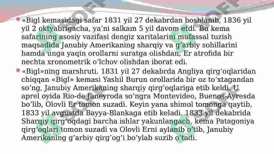 Charlz Darvinning hayoti va faoliyat 6
