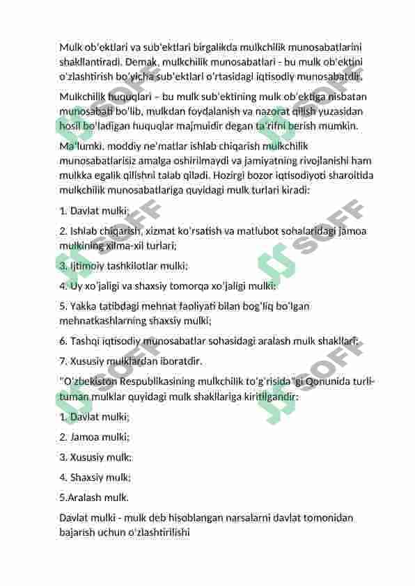 Iqtisodiy tizim modellari 6