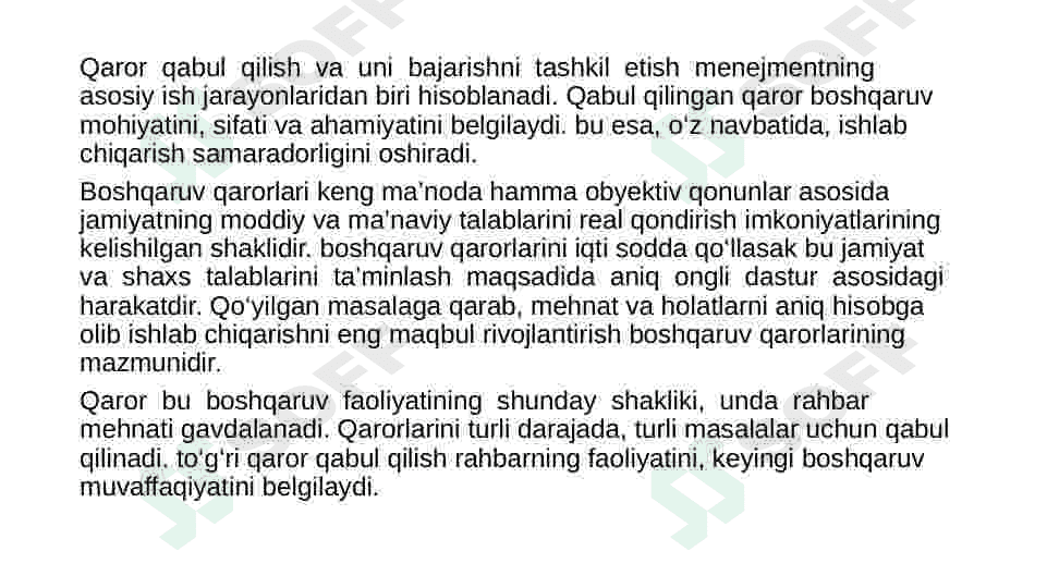 Menejment jarayonida qaror 6