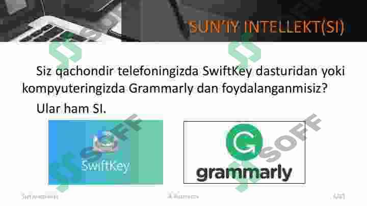 Sun'iy intellellekt. Tarixi va turlari. 6