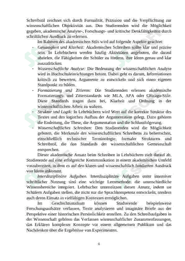 Die Rolle des Schreibens in verschiedenen Lehrwerken 6