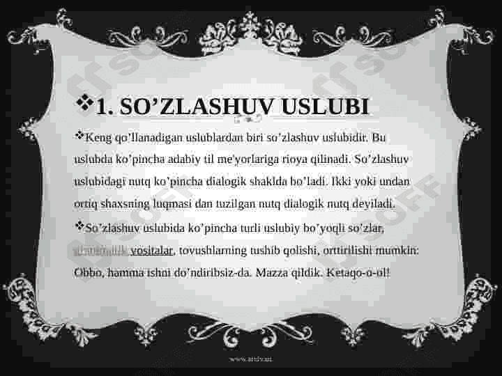 So’zlashuv nutq uslubi 6