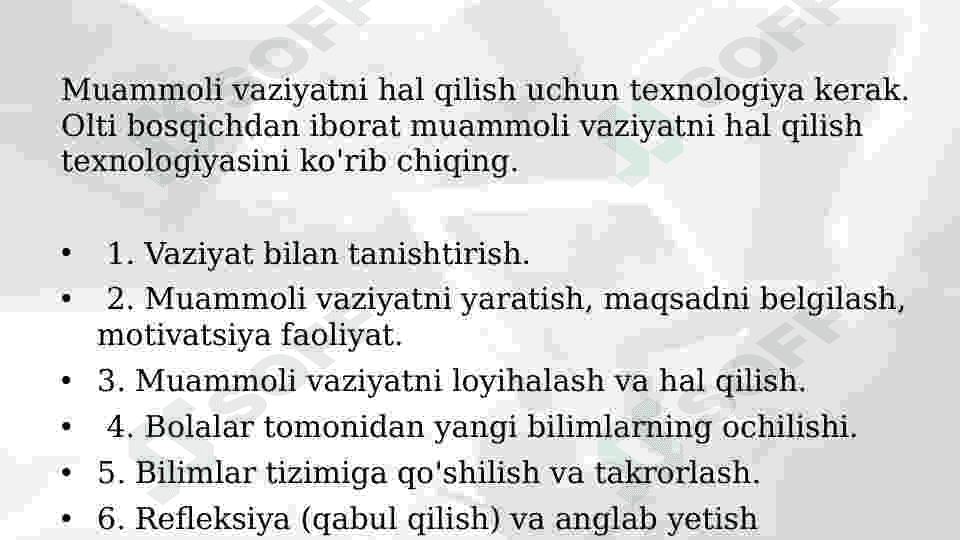 Muammoli vaziyat va uni hal qilish metodlari 6