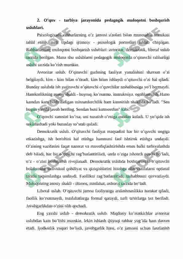 O’QITUVCHI KASBIY FAOLIYATIDA MULOQOT MADANIYATI VA PSIXOLOGIYASI 6