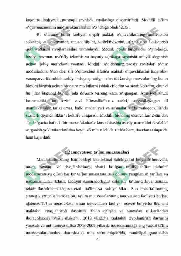 Chet tilini o'rgatishda noan'anaviy usullar 7