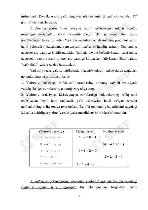 elektro yadro reaksiyalar 7