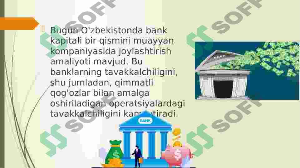 Bank kapitali bilan bog’liq operatsiyalarning turlari 7