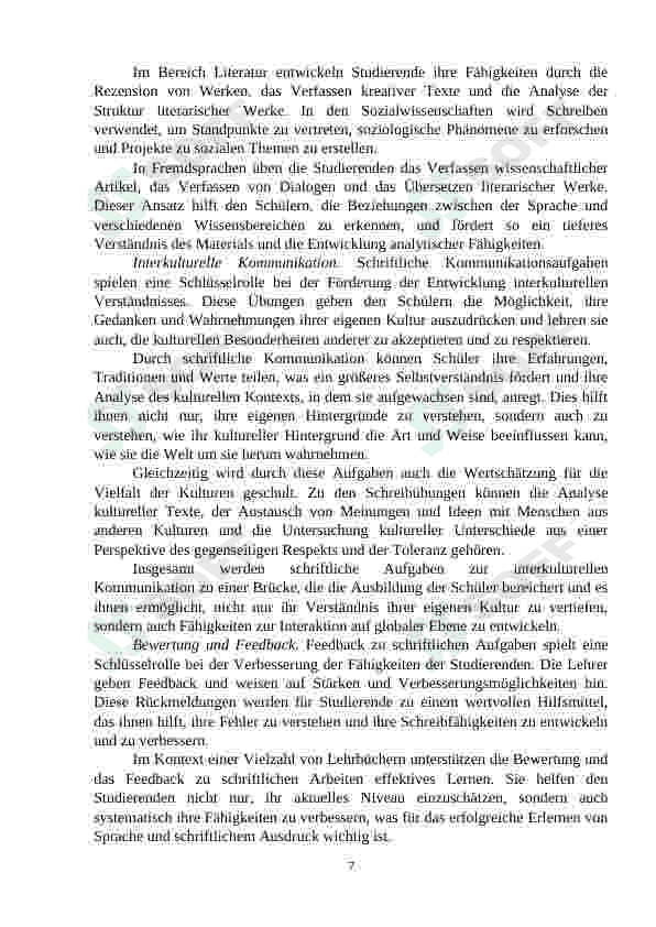 Die Rolle des Schreibens in verschiedenen Lehrwerken 7