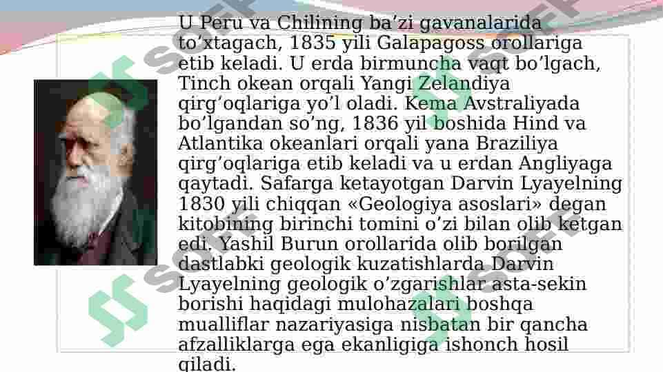 Charlz Darvinning hayoti va faoliyat 7