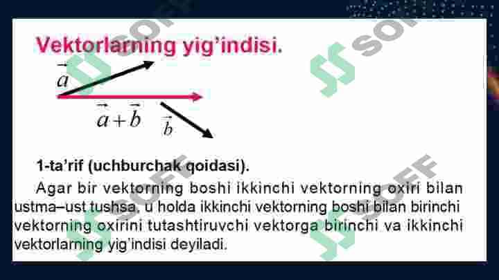 Vektor va ular ustida amallar 7
