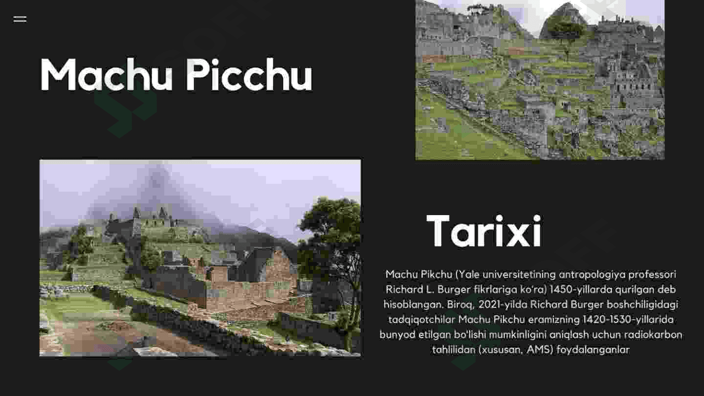 Machu Picchu turizimi haqida 7