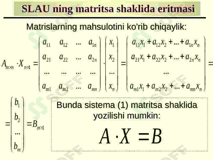 Chiziqli algebraik tenglamalar sistemasi 7