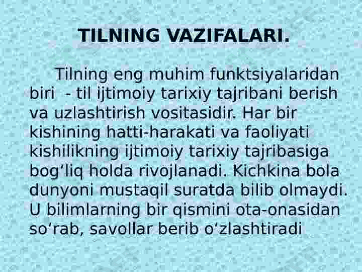 NUTQ PSIXOLOGIK TASNIFI 7