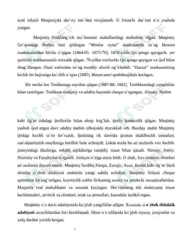 O'zbek adabiyotida muqimiyshunoslik 7