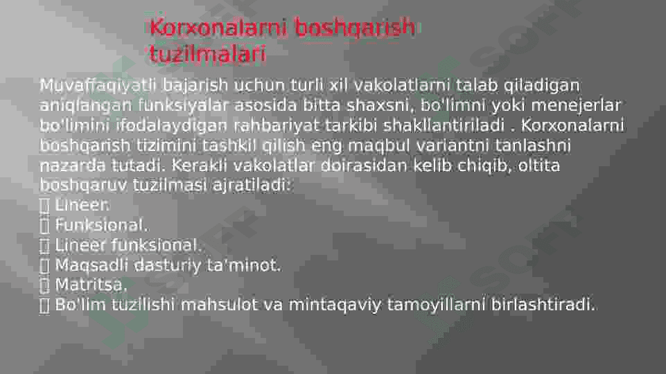 Qurilish kompaniyasining boshqaruv tuzilishi 7