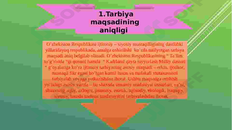 Tarbiya jarayonining mohiyati va mazmuni. 7