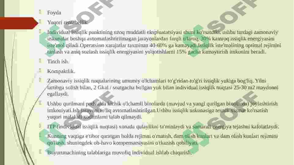 Mahalliy issiqlik punktlarida uskunalarni tanlash 7