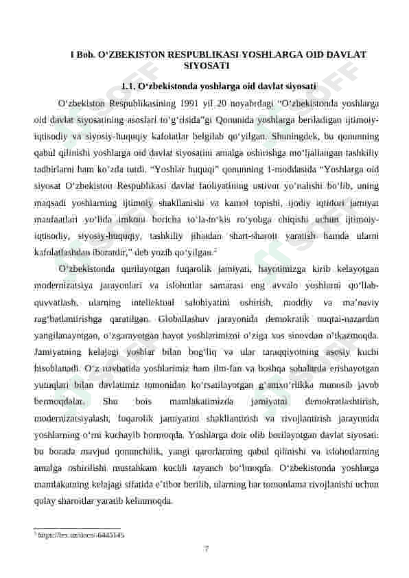 YOSHLAR O'RTASIDAGI DEVIANT XULQ ATVOR PRAFILAKTIKASI 7