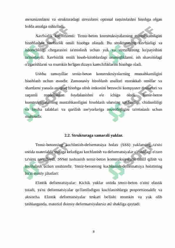 OGIR TEMIR BETONNING TARKINI HISOBLASH 7