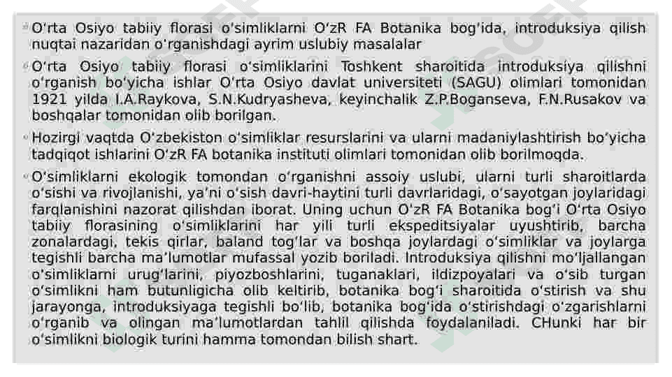 Introduksion oʻsimliklarning xalq tabobatida qoʻllanilishi 7
