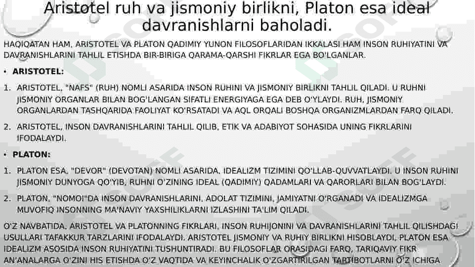 Psixologik fikrlarning rivojlanishi tarixi 7