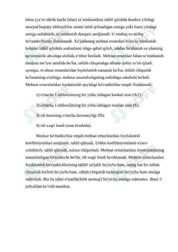 Korxonalarda ish vaqtidan samarali foydalanish tahlili 7