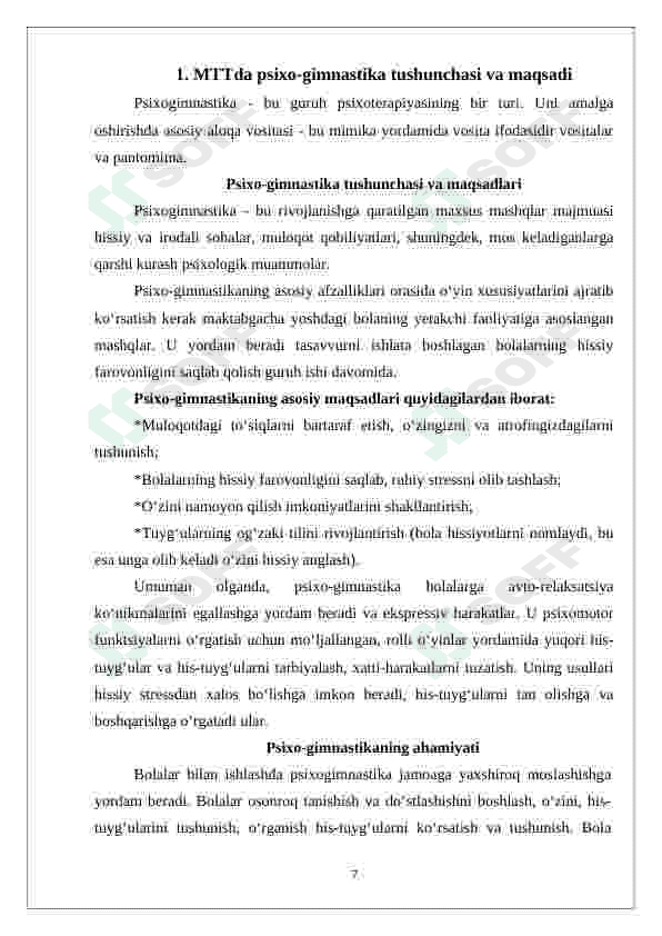 Psixo-gimnastika mashqlarini olib borish 7