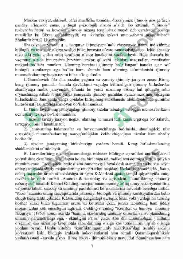 BOSHQARUV FAOLIYATIDA NIZOLAR VA ULARNI BARTARAF ETISH YO’LLARI 7