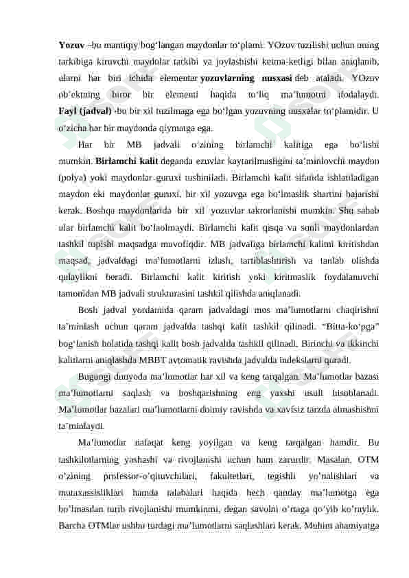 Kafedra  MB yaratish 7