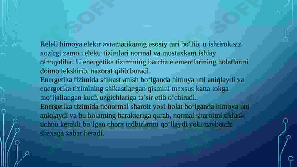 Energetika tizimini releli himoyasi va avtomatikasi 7
