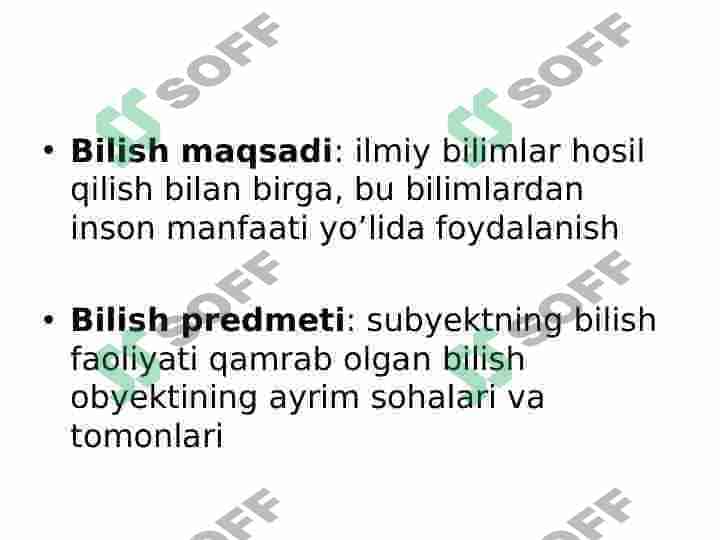 Gnoseologiya-bilish nazariyasi 7