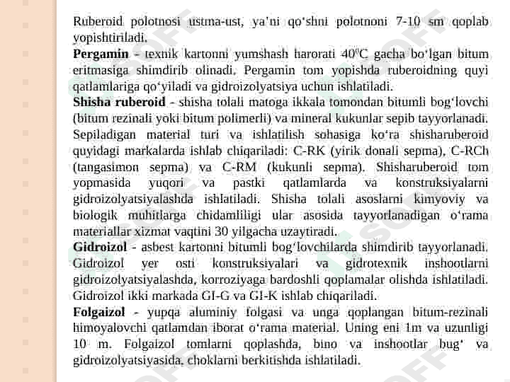 Tombop gidroizolyatsiya materiallari 7