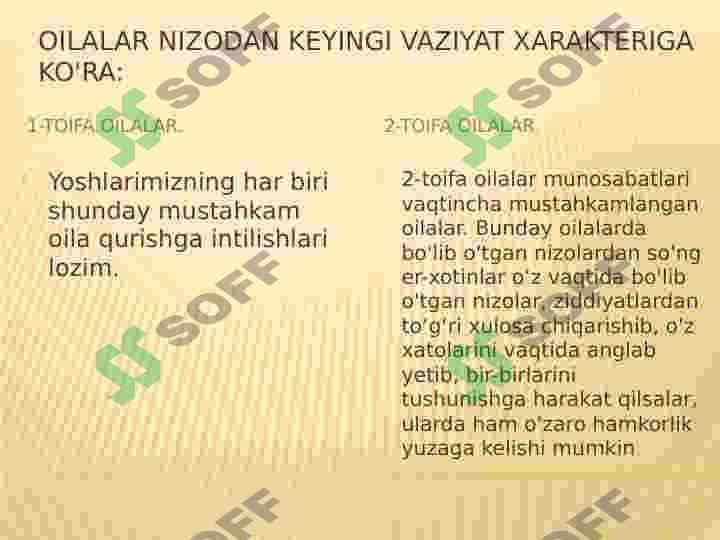 Oilaviy mojarolar va ularning sabablari. 7