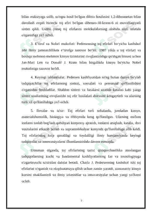 Kraun efirlar - dori vositalari sifatida 7