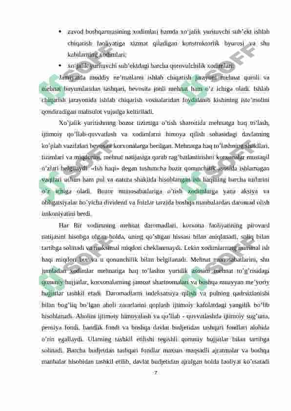 Mehnat haqqidan ushlanmalar va ajratmalar hisobi 7