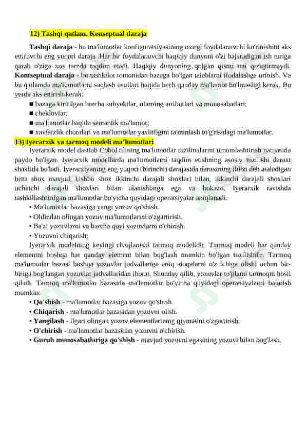 1-116 malumotlar bazasi yakuniy savollarga javob 7